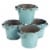 4-Set Galvanized Planter Garden Buckets with Handles for Planting, Decoration Perspective: front