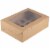 12-Pack Kraft Paper Cupcake Boxes Bakery Box with Display Window and Inserts Perspective: front