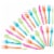 Plastic Silverware Set - 216-Piece Neon Cutlery in Green, Blue, and Pink Perspective: front