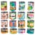 16-Piece Grocery Store Kids Pretend Play Stackable Cardboard Cans Toy Foods Perspective: front