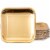 48 Pcs Gold Paper Plates, Disposable 9  Square Plates for Cake, Party Supplies Perspective: front