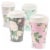 48 Pack Vintage Floral Paper Insulated Coffee Cups with Lids, 4 Designs, 16 Ounces Perspective: front