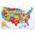 Juvale 44pcs Magnetic U.S. Puzzle Map for Kids, 19 x 13 Inches Perspective: front
