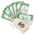 Play Money for Kids, 300 Pcs Learning Money with Canvas Bag for Counting Money Perspective: front