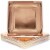 Square Rose Gold Foil Paper Party Plates for Lunch and Dinner (10 In, 48 Pack) Perspective: front