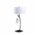 28.5 In Contemporary Dual Black Arc With Hanging Pendelum Lamp Metal Table Lamp Perspective: front