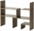 Yak About It® Compact Adjustable Dorm Desk Bookshelf - Rustic Perspective: front