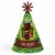 Big Dot of Happiness Tiki Luau - Cone Tropical Hawaiian Summer Happy Birthday Party Hats 8 Ct Perspective: front
