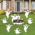 Big Dot of Happiness Spooky Ghost - Outdoor Lawn Decor - Halloween Party Yard Signs 8 Ct Perspective: front