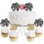 Big Dot of Happiness Chic 50th Birthday - Pink Black & Gold Cupcake Toppers Treat Picks 24 Ct Perspective: front