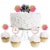 Big Dot of Happiness Chic Happy Birthday - Pink Black Gold Cupcake Toppers Treat Picks 24 Ct Perspective: front