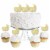 Big Dot of Happiness Gold Glitter Mask No-Mess Dessert Cupcake Topper Party Treat Picks 24 Ct Perspective: front