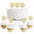 Big Dot of Happiness Gold Glitter 10 - Dessert Cupcake Toppers - Party Treat Picks 24 Ct Perspective: front