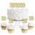 Big Dot of Happiness Gold Glitter 30 - Dessert Cupcake Toppers - Party Treat Picks 24 Ct Perspective: front