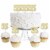Big Dot of Happiness Gold Glitter 55 - Dessert Cupcake Toppers - Party Treat Picks 24 Ct Perspective: front
