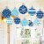 Big Dot of Happiness Hanging Blue & Silver Ornaments Outdoor Christmas Porch Tree Decor 10 Pc Perspective: front