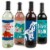 Big Dot of Happiness Roar Dinosaur - Dino Mite T-Rex Party Wine Bottle Label Stickers 4 Ct Perspective: front