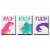 Big Dot of Happiness Roar Dinosaur Girl Wall Art 7.5 x 10 in Set of 3 Wash Brush Flush Perspective: front