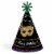 Big Dot of Happiness Mardi Gras - Cone Happy Birthday Party Hats - Set of 8 (Standard Size) Perspective: front