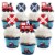 Big Dot of Happiness Railroad Party Crossing Decor Cupcake Wrappers & Treat Picks Kit 24 Ct Perspective: front