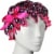 Kella Milla Stylish Satin Shower Cap, Hearts & Pink Bow Perspective: front