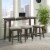 Picket House Furnishings Steele Multipurpose Bar Table Set in Brown Perspective: front