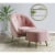Picket House Furnishings Taryn Ottoman In Blush Perspective: front