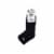 Pair of Thieves Blackout/Whiteout Men's Cushioned Quarter/Ankle Socks - Black Perspective: front