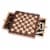 Elegant Inlaid Wood Cabinet with Staunton Wood Chessmen Perspective: front