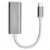 USB 3.1 Type-C Gen1 to RJ45 Gigabit Ethernet network adapter, charcoal Perspective: front