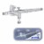 G34 Multi-Purpose Dual-Action Gravity Feed Airbrush with a 0.3mm Tip and 1/16 oz. Fluid Cup Perspective: front