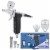 G76 Pistol Trigger Gravity Feed Airbrush, Spray Gun Air Cap Head, 0.3mm Tip, 3 Gravity Cups Perspective: front