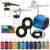 Cake Decorating G22, S68, E91 Airbrush Kit, Compressor, Hoses & 12 Food Coloring Set Perspective: front