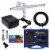 Airbrushing System with Gravity Feed Airbrush with 0.3mm Tip, Mini Compressor, Hose, Case Perspective: front