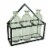 3 Piece Glass Jar Bud Vases in Wall Mounted Metal Tray Perspective: front