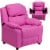 Flash Furniture Deluxe Contemporary Heavily Padded Vinyl Kids Recliner W/Storage Arms Perspective: front