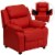 Flash Furniture Deluxe Contemporary Heavily Padded Vinyl Kids Recliner W/Storage Arms Perspective: front