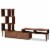Baxton Studio Haversham Entertainment Center in Dark Walnut Perspective: front