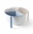 ChefN 3-IN-1 Colander - Blue/White Perspective: front