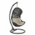 Parlay Swing Outdoor Patio Fabric Lounge Chair - Espresso Beige Perspective: front