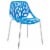 Stencil Dining Side Chair - Blue Perspective: front