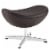 Glove Leather Ottoman - Brown Perspective: front
