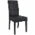 Confer Dining Vinyl Side Chair - Black Perspective: front
