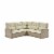 Alaterre Canaan All-Weather Wicker Outdoor Double Loveseat Sectional Sofa-Cream Perspective: front
