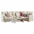 Canaan Outdoor Wicker Corner Sectional Loveseat and Sofa with 57 L Coffee Table Perspective: front