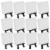 3  x 3  Stretched Canvas with 5  Mini Black Wood Display Easel Kit, 12 Pack - Tabletop Stand Perspective: front