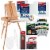 62 Piece Artist Acrylic Painting Kit with Coronado French Easel, Paint, Canvas & Accessories Perspective: front