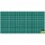 40  x 80  Green/Black Self Healing 5-Ply Double Sided Durable Non-Slip PVC Cutting Mat Perspective: front