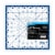 8  x 8  Rotary White/Blue Self Healing 7-Layer Durable Non-Slip PVC Cutting Mat Perspective: front