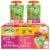 GoGo squeeZ Fruit & VeggieZ Applesauce Puree Variety Pack Boulder Berry, Pedal Peach Snack Pouches Perspective: front
